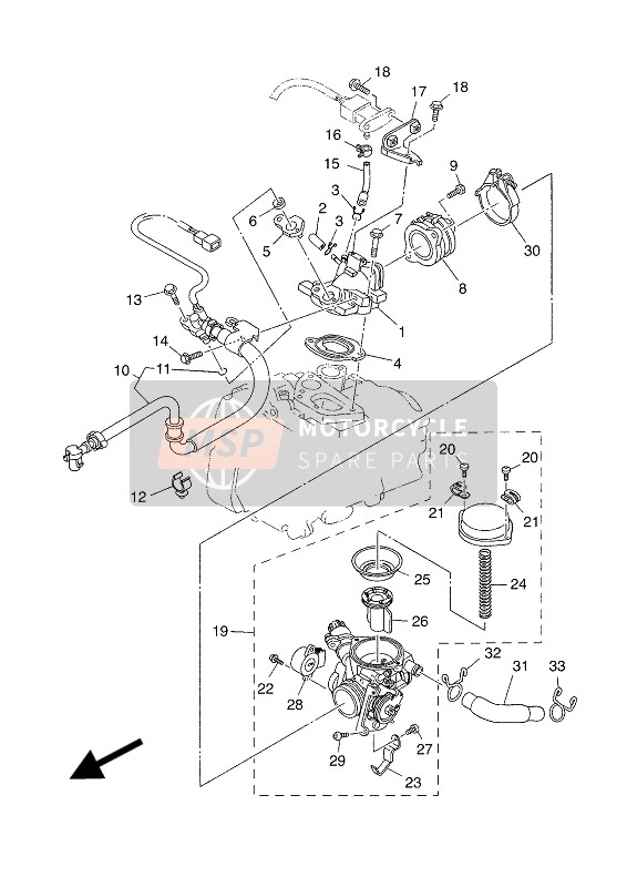 5RU137503000, Gasklep Blokmontage (GQL0, Yamaha, 0